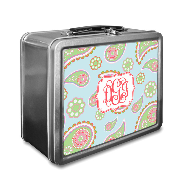Custom Blue Paisley Lunch Box (Personalized)