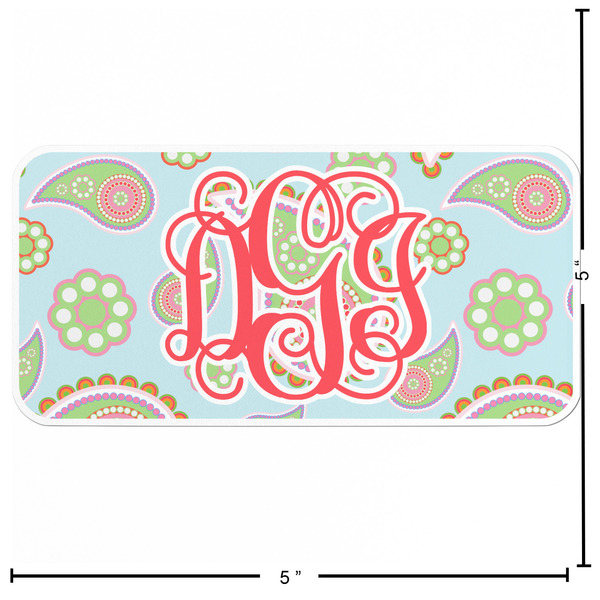 Blue Paisley Custom Shape Iron On Patches - L - APPROVAL