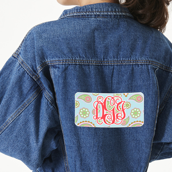 Custom Blue Paisley Large Custom Shape Patch - 2XL (Personalized)