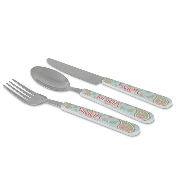 Blue Paisley Cutlery Set - MAIN