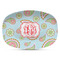 Blue Paisley Plastic Platter - Microwave & Oven Safe Composite Polymer (Personalized)