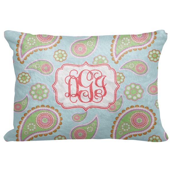 Custom Blue Paisley Decorative Baby Pillowcase - 16"x12" (Personalized)