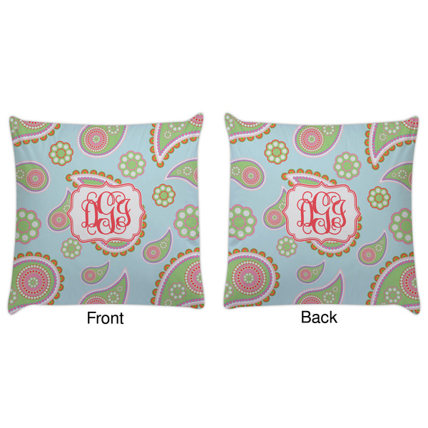 Blue Paisley Decorative Pillow Case - Approval