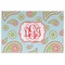 Blue Paisley Laminated Placemat w/ Monogram