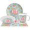 Blue Paisley Dinner Set - 4 Pc (Personalized)