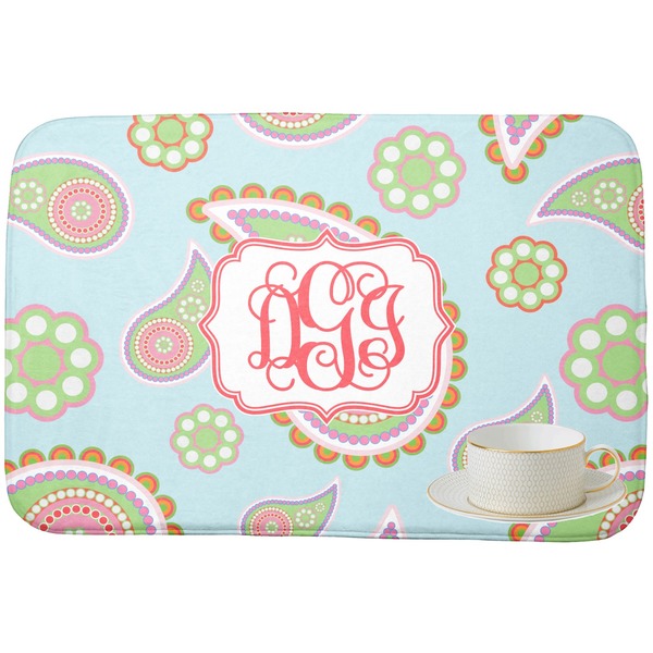 Blue Paisley Dish Drying Mat