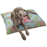 Blue Paisley Dog Bed - Large w/ Monogram