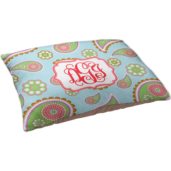 Blue Paisley Dog Bed - Large