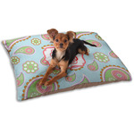 Blue Paisley Dog Bed - Small w/ Monogram