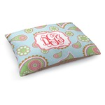 Blue Paisley Dog Bed - Medium w/ Monogram