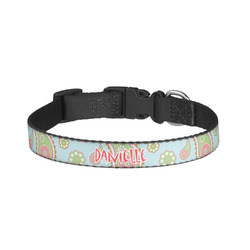 Blue Paisley Dog Collar - Small (Personalized)