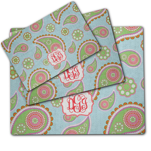 Blue Paisley Dog Food Mat - MAIN (sm, med, lrg)