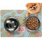 Blue Paisley Dog Food Mat - Small LIFESTYLE