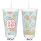 Blue Paisley Double Wall Tumbler with Straw - Approval