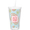 Blue Paisley Double Wall Tumbler with Straw (Personalized)