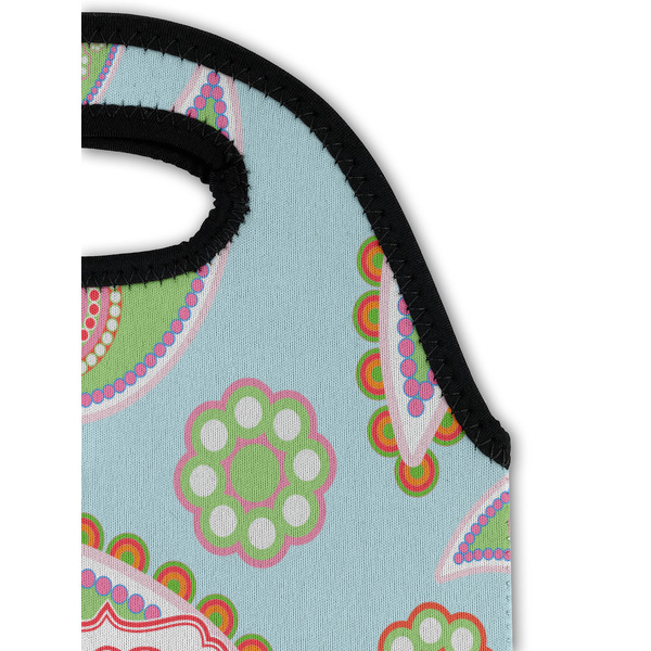 Blue Paisley Double Wine Tote - Detail 1 (new)