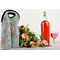 Blue Paisley Double Wine Tote - LIFESTYLE (new)