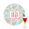 Blue Paisley Drink Topper - Medium - Single with Drink