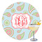 Blue Paisley Drink Topper - XLarge - Single with Drink