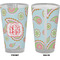 Blue Paisley Pint Glass - Full Color - Front & Back Views
