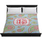 Blue Paisley Duvet Cover - King - On Bed - No Prop