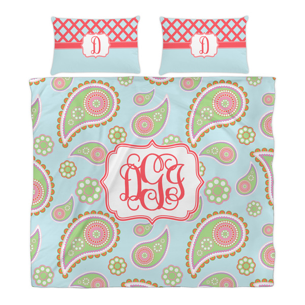 Blue Paisley Duvet Cover Set - King - Alt Approval