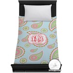 Blue Paisley Duvet Cover - Twin (Personalized)