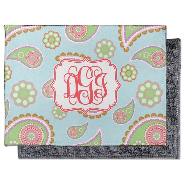 Blue Paisley Electronic Screen Wipe - Flat