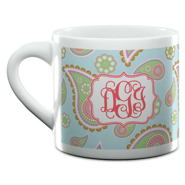 Blue Paisley Espresso Cup - 6oz (Double Shot) (MAIN)