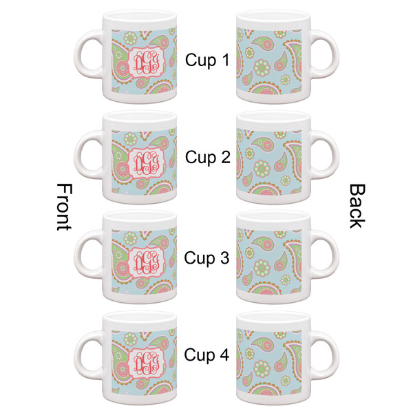 Blue Paisley Espresso Cup Set of 4 - Apvl