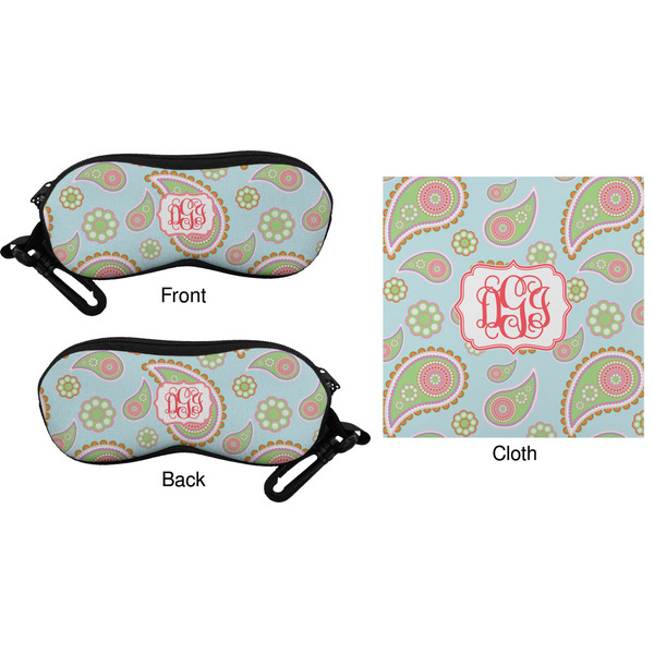 Blue Paisley Eyeglass Case & Cloth (Approval)