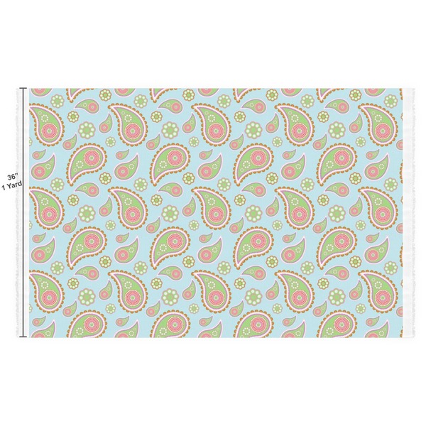 Blue Paisley Fabric Full Yard