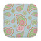 Blue Paisley Face Cloth-Rounded Corners