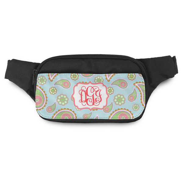 Custom Blue Paisley Fanny Pack - Modern Style (Personalized)