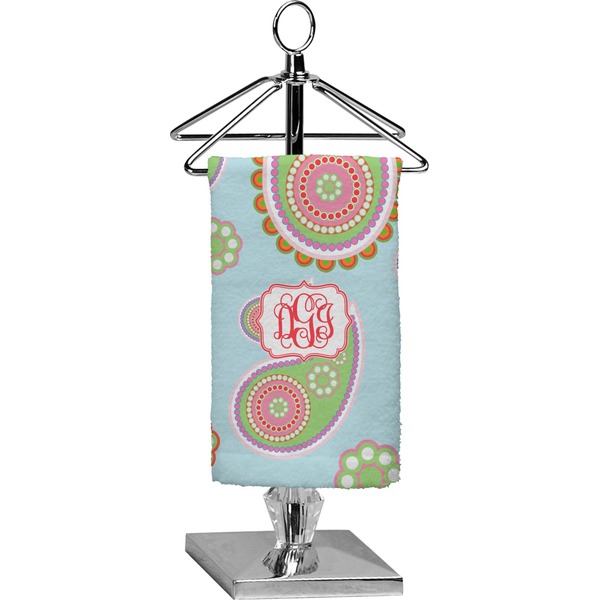 Custom Blue Paisley Finger Tip Towel - Full Print (Personalized)