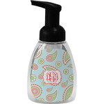 Blue Paisley Foam Soap Bottle - Black (Personalized)