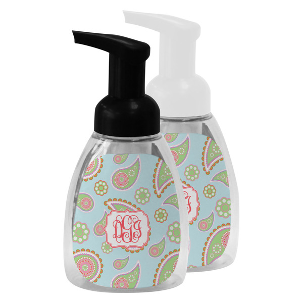 Blue Paisley Foam Soap Bottles - Main