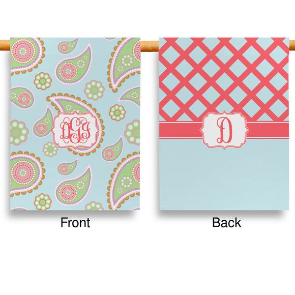 Blue Paisley Garden Flags - Large - Double Sided - APPROVAL