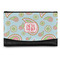 Blue Paisley Genuine Leather Womens Wallet - Front/Main