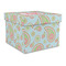Blue Paisley Gift Box with Lid - Canvas Wrapped - Large (Personalized)