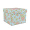 Blue Paisley Gift Boxes with Lid - Canvas Wrapped - Medium - Front/Main