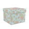 Blue Paisley Gift Box with Lid - Canvas Wrapped - Medium (Personalized)