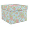 Blue Paisley Gift Boxes with Lid - Canvas Wrapped - X-Large - Front/Main
