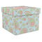 Blue Paisley Gift Box with Lid - Canvas Wrapped - X-Large (Personalized)