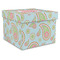 Blue Paisley Gift Boxes with Lid - Canvas Wrapped - XX-Large - Front/Main