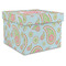 Blue Paisley Gift Box with Lid - Canvas Wrapped - XX-Large (Personalized)