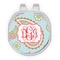 Blue Paisley Golf Ball Marker - Hat Clip - Silver