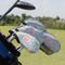 Blue Paisley Golf Club Cover - Set of 9 - On Clubs