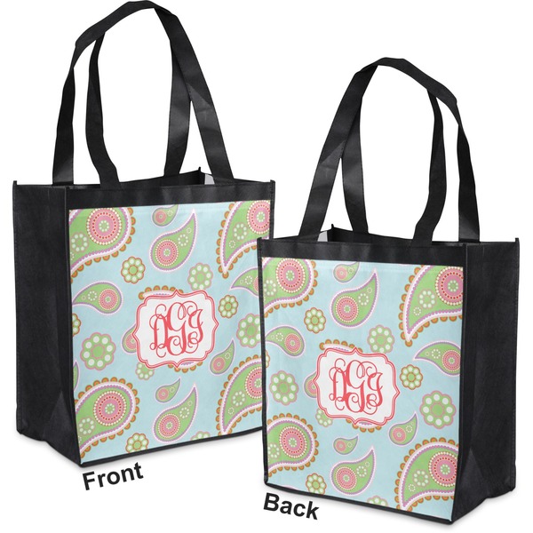 Blue Paisley Grocery Bag - Apvl