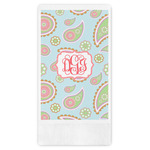 Blue Paisley Guest Paper Towels - Full Color (Personalized)
